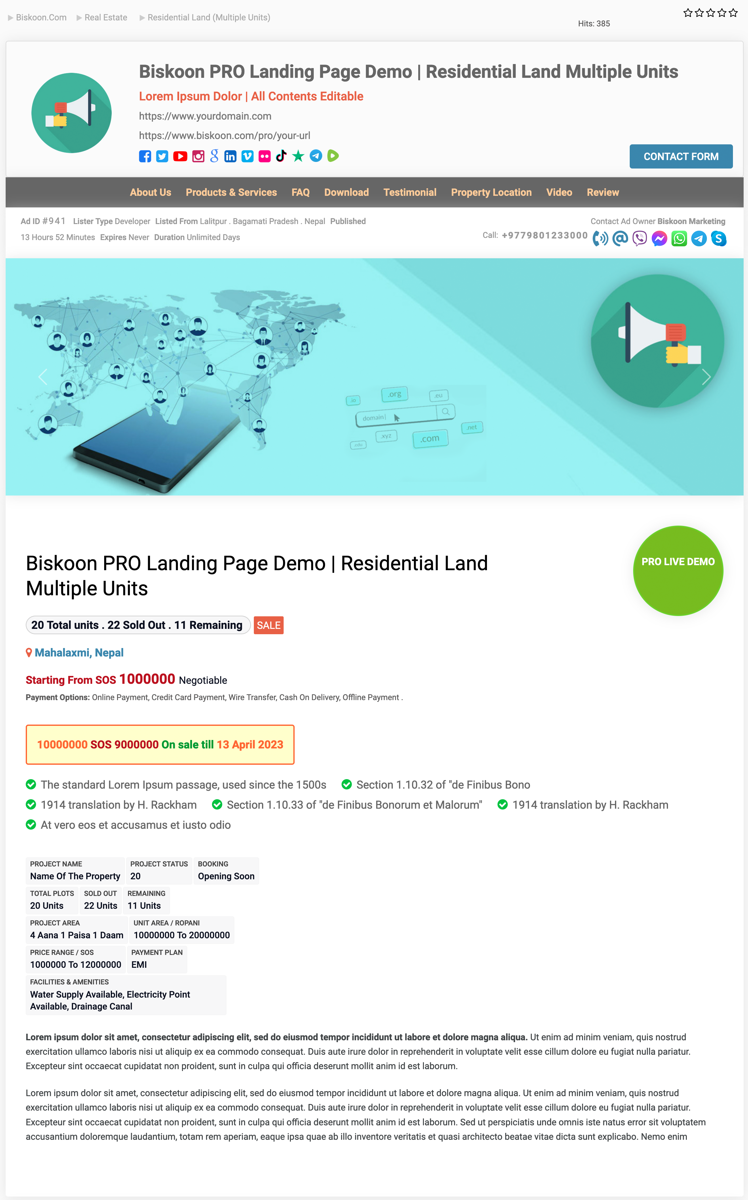 Residential Land Multiple Units